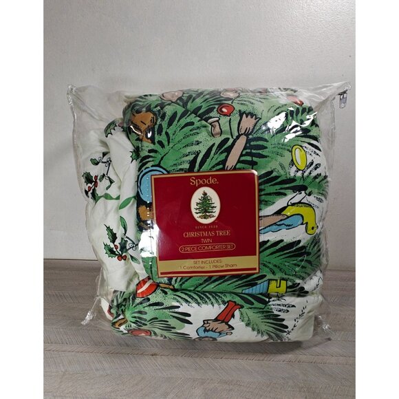 Spode Christmas Tree Twin Comforter Set - Picture 6 of 6